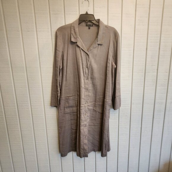 Eileen Fisher Gray Maxi Dress - Picture 2 of 6